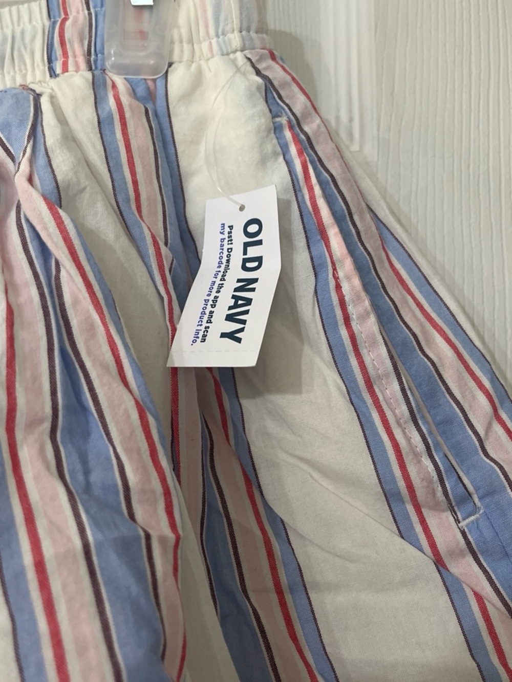 Old Navy Striped A-Line Skirt in Blue, Red and White